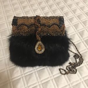 EVENING RABBIT FUR BAG